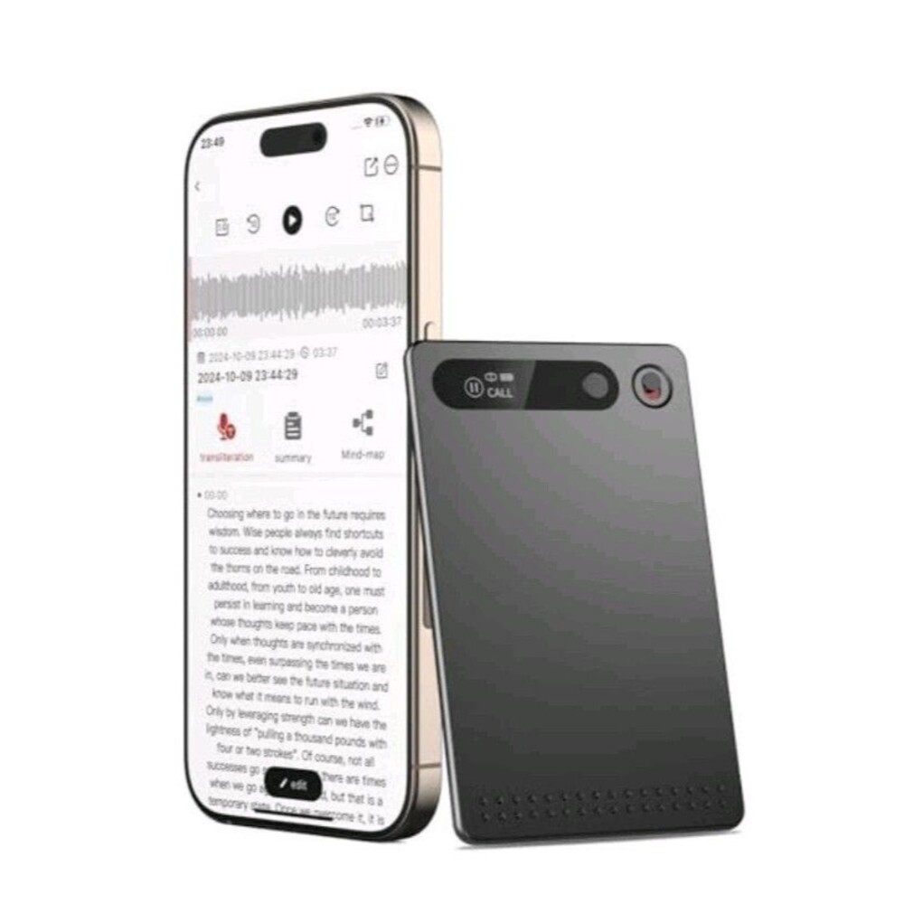 DreamFair AI Voice Recorder, Recorder Black Note With Case